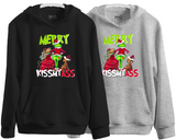 Merry Kiss My Ass Hoodie, Unisex Xmas Hoody, Funny Grinch Jumper for Men Women