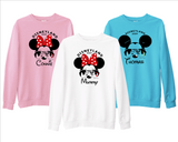 Custom Disneyland Sweatshirt Personalised Name Mickey Minnie Mouse Disney Paris Holiday Matching Jumpers