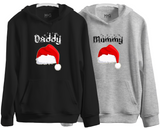 Family Matching Christmas Hoodie, Personalised Name Xmas Hoody, Santa Hat Jumper