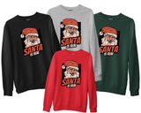 Adult Christmas Joke Sweatshirt Funny Santa is Real Jumper Xmas Gifts for Men