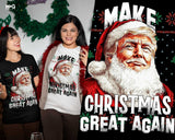 Funny Make Christmas Great Again Santa Donald Trump Xmas Gift T-shirt