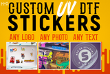 Custom UV 3D Transfer Stickers for Logo Branding & Packaging, Design Your Own