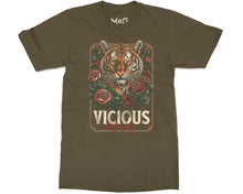 Floral Halftone Tiger T-shirt Vicious Beauty Tee Majestic Wild Cat Top