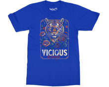 Floral Halftone Tiger T-shirt Vicious Beauty Tee Majestic Wild Cat Top