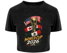 Football World Cup 2026 Crop Top USA Canada Mexico Flags Women's Tee