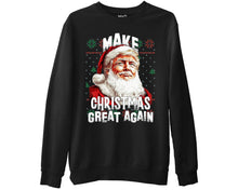 Make Christmas Great Again Santa Donald Trump Funny Slogan Xmas Joke Sweater