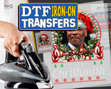 Merry Chrithmith Mike Tyson Iron on Transfer for T-shirt Men Xmas Gift