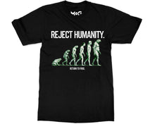 Reject Humanity Joke T-shirt Funny Frog Evolution Meme Nature Gift Tee