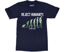 Reject Humanity Joke T-shirt Funny Frog Evolution Meme Nature Gift Tee