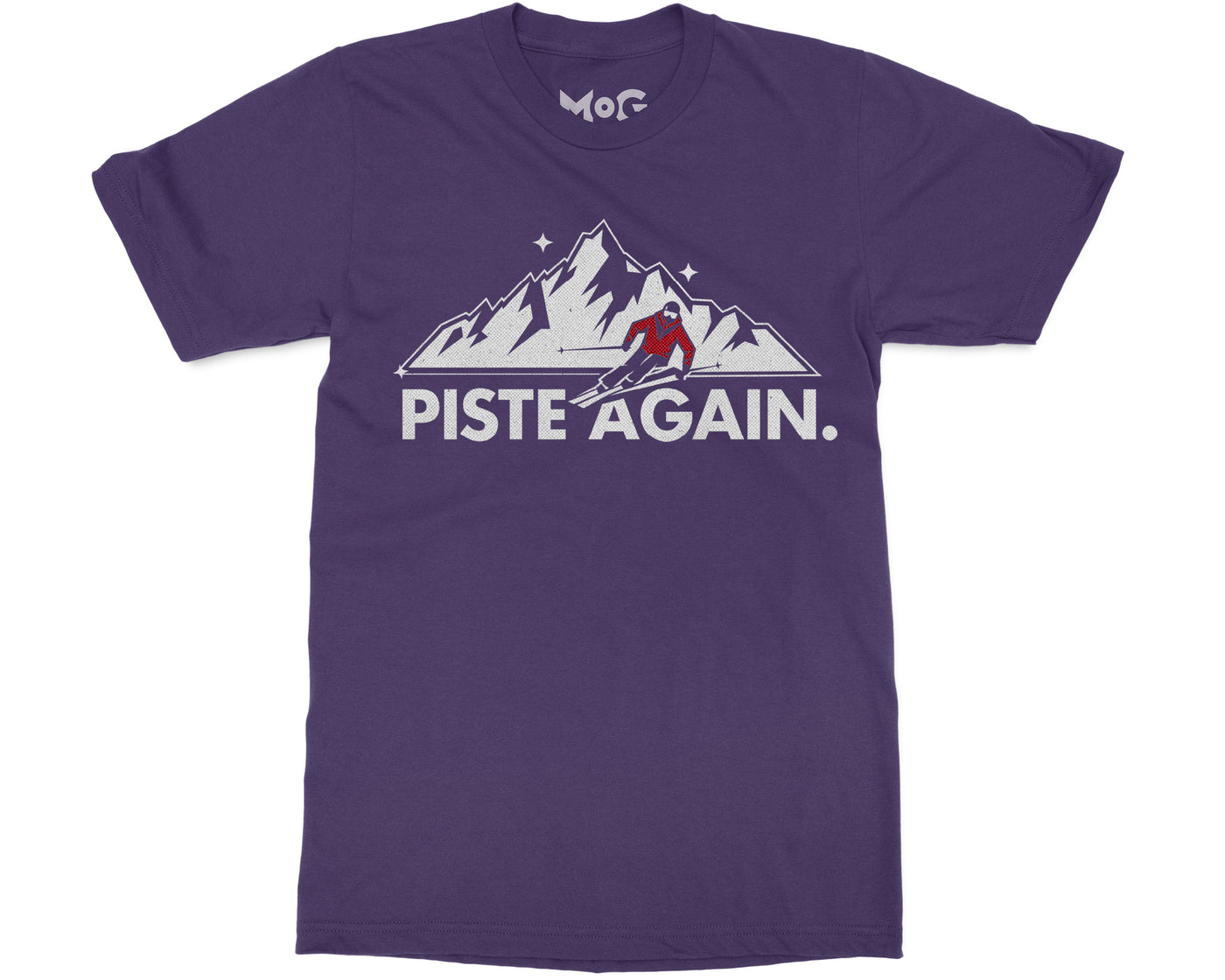Piste Again Skiing T-shirt Ski Skier Mountain Snowboarding Holiday Tee