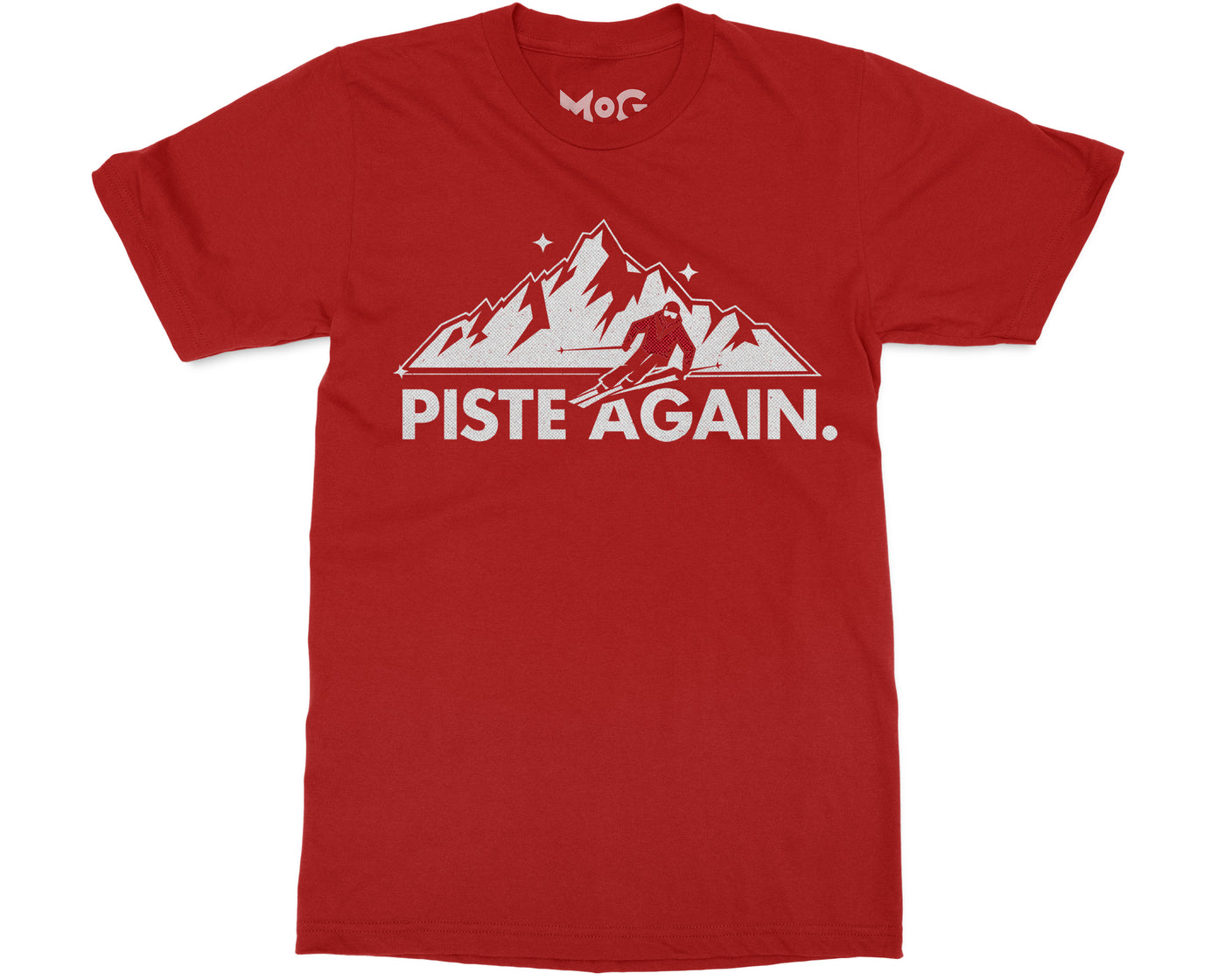 Piste Again Skiing T-shirt Ski Skier Mountain Snowboarding Holiday Tee