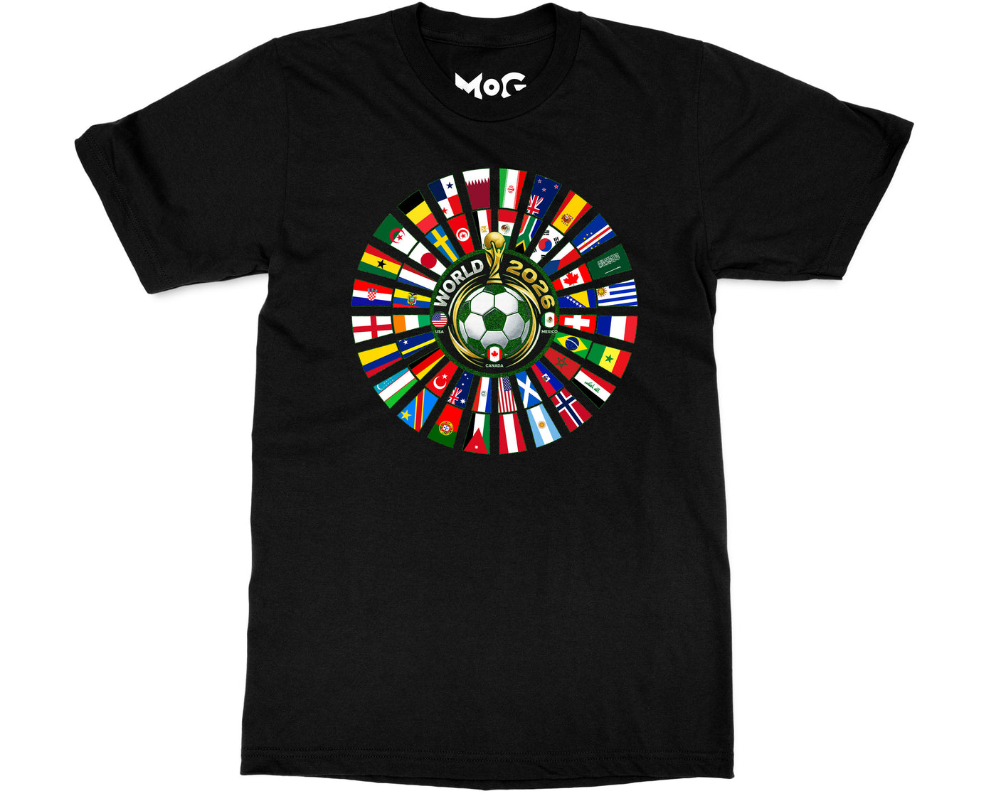 World Cup Flags T-shirt USA Canada Mexico Football Fan Tee Unisex Top