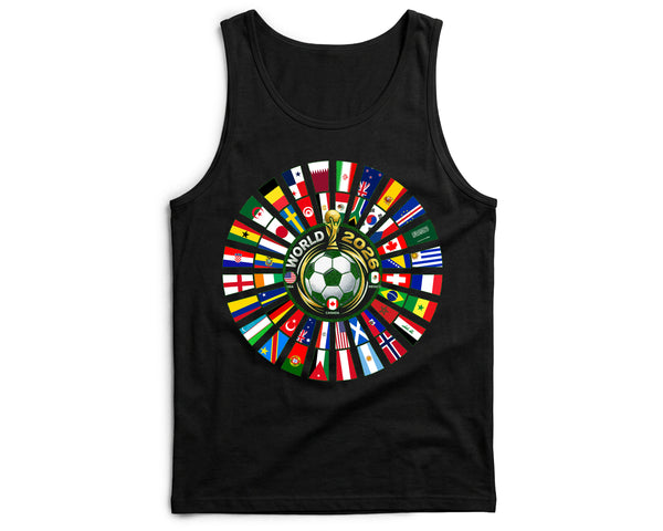 World Cup Flags Vest USA Canada Mexico Football Soccer Fan Unisex Tank