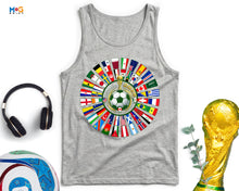 World Cup Flags Vest USA Canada Mexico Football Soccer Fan Unisex Tank