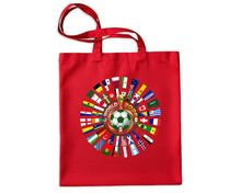 Football Cup Tote USA Canada Mexico Flags World Soccer Fan Canvas Bag