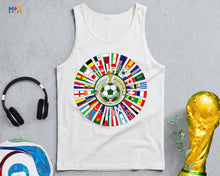 World Cup Flags Vest USA Canada Mexico Football Soccer Fan Unisex Tank
