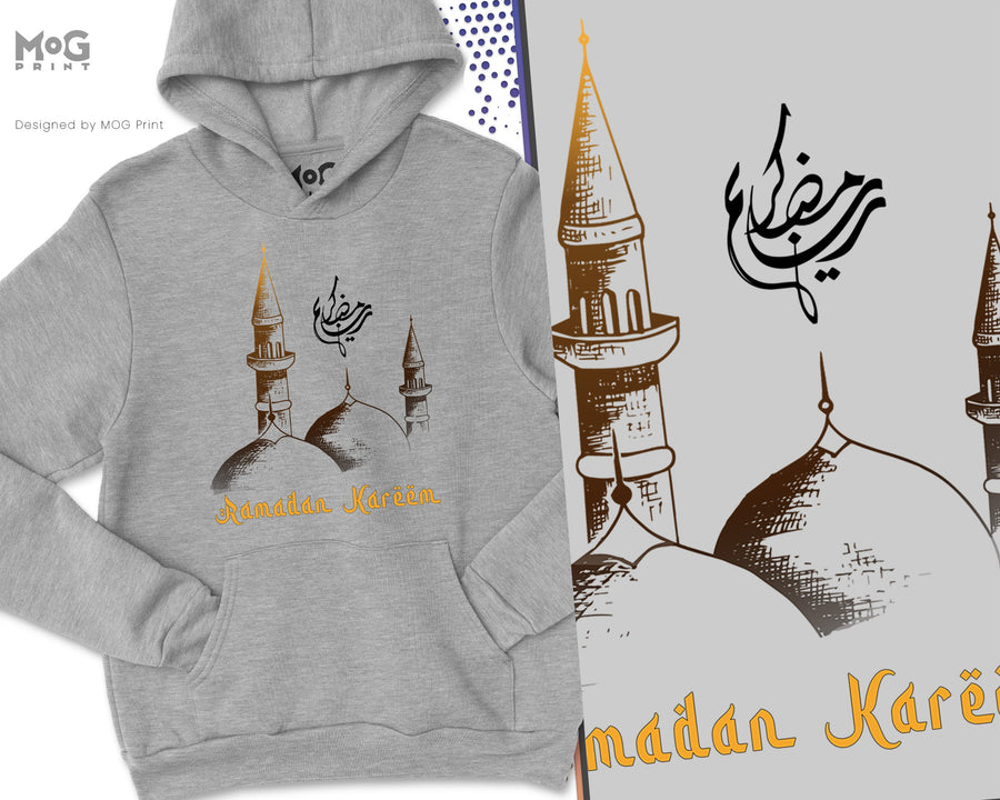 Masjid Hoodie Ramadan Kareem Hoody Islamic Mosque Jumper for Muslims