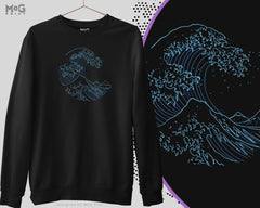 Hokusai The Great Wave Sweatshirt Aesthetic Japanese Kanagawa vaporwave classic art ocean wave Sweater