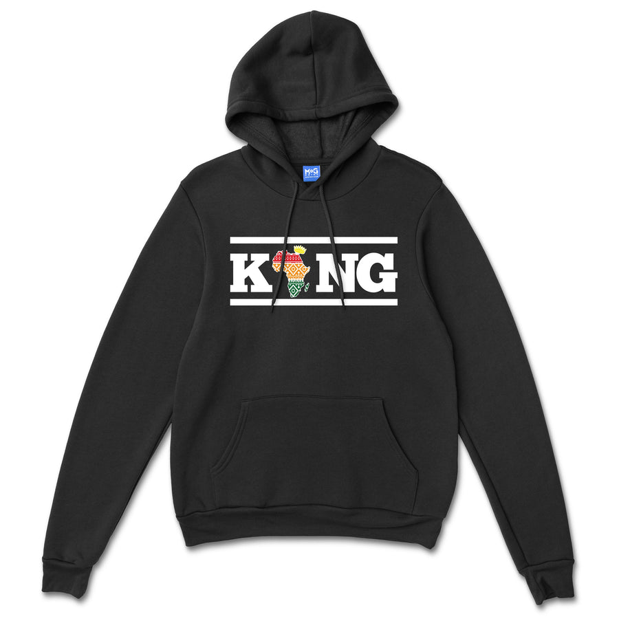King Africa Hoodie, Fashion, Motherland African Map, Heritage Hooded Jumper, African Afrocentric Pullover