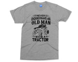 Tractor T-Shirt, Never Underestimate An Old Man, Birthday Gift Farmer Funny Dad Tractor shirt, Fathers Day Gift, Shirt for him Men's