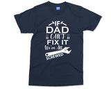 Funny Dad Mechanic T-shirt Dad Can't Fix it We're All Screwed, Repairman Gift Car Garage Mechanic Grandad Daddy Grandad Birthday Xmas Gift