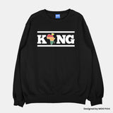 Africa Black King Pride African Colors Jumper Traditional Ethnic Pattern Black History Power Africa Map Sweater Sweatshirt