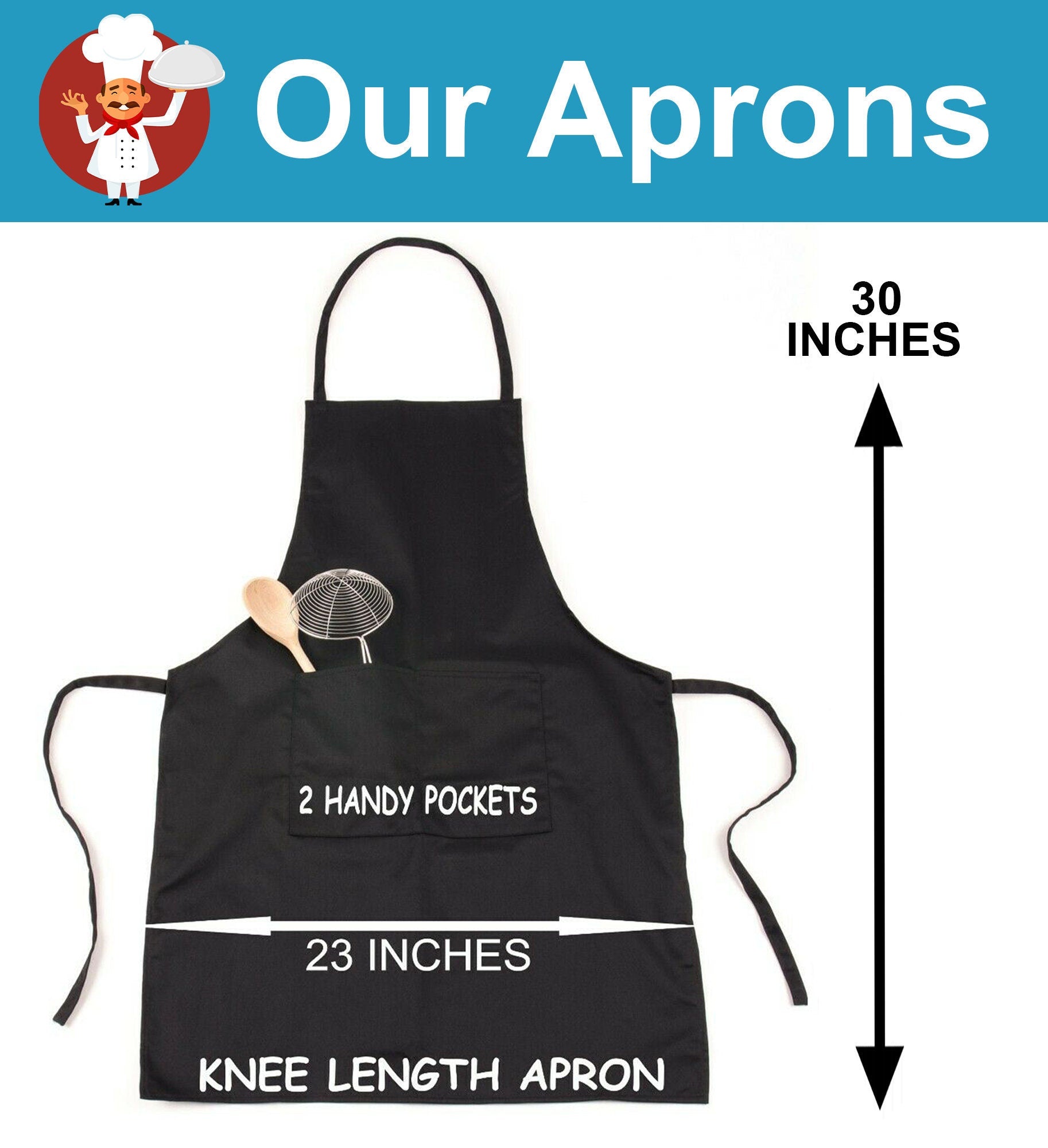 Bbq apron for men, apron funny, bbq apron, aprons with pockets -  Grillfather
