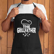 THE GrillFather Funny Apron For Men, Funny Aprons for Men, BBQ Grill Gift, Gifts for Men/Him, Dad Cooking Gift, Apron With Pockets