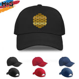 Flower of Life Cap, Sacred Geometry Mandala, Spiritual Gift Hat, Symbolic Unity, Meditation Chakra Healing, Unisex Adult Baseball Cap