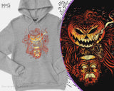 Pumpkin HellFire Halloween Hoody Inferno Freaky Pumpkin Head Halloween Costume Gift Cool Scary Horror Halloween Party Outfit Hoodie Gift