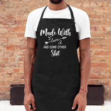 Funny Apron Gift, Made With Love and Some Other Shit, Apron for Women, Aprons for her, Baking Cooking Gifts, Apron Bib With Pockets UK
