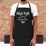 Funny Apron Gift, Made With Love and Some Other Shit, Apron for Women, Aprons for her, Baking Cooking Gifts, Apron Bib With Pockets UK