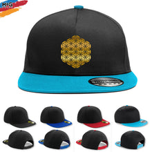 Flower of Life Snapback Cap, Sacred Geometry Mandala, Spiritual Gift Hat, Symbolic Unity, Meditation Chakra Healing, Unisex Adult Cap