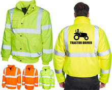 Tractor Driver High Visibility Jacket, Hi Vis Viz Farmer Coat, Farm Agriculture Farming Work Workwear Labour, Visibility Coat Fleece UK