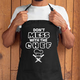 Don't Mess With The Chef Apron, Funny Men's Apron, Apron for Women, Kitchen Gifts, Cooking Gifts, Chef Gifts, BBQ Party, Unisex Apron