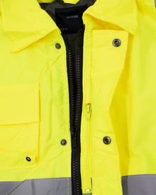 SECURITY Hi Vis Viz Bomber Jacket Bodyguard Doorman Personal Guard Company Business Workwear Reflective High Visibility Safety Coat