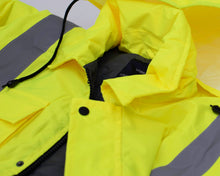 SECURITY Hi Vis Viz Bomber Jacket Bodyguard Doorman Personal Guard Company Business Workwear Reflective High Visibility Safety Coat