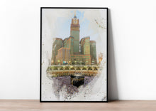 Watercolour Islamic Art Ramadan Eid Posters, 3 Islamic Holy Places, Masjid Al Haram, Masjid An-Nabawi, Masjid Al Aqsa, Wall Art Poster