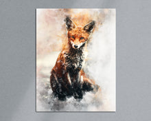 Watercolour Fox Poster Portrait Styled Large Wall Art Poster Perfect Gift Home Decor, Premium Quality, Animal Poster Print From A4 - A0