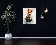 Watercolour Fox Poster Portrait Styled Large Wall Art Poster Perfect Gift Home Decor, Premium Quality, Animal Poster Print From A4 - A0