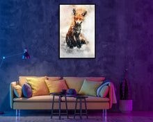 Watercolour Fox Poster Portrait Styled Large Wall Art Poster Perfect Gift Home Decor, Premium Quality, Animal Poster Print From A4 - A0
