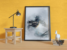 Elephant Watercolour Poster Styled Large Wall Art Effect Perfect Gift Home Decor, Premium Quality Paper, Animal Poster Print from A4 - A0