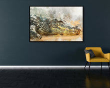 Watercolour Crocodile Poster Portrait Styled Large Wall Art Poster Perfect Gift Home Decocrocodile poster, r, Premium Quality, Animal Poster Print A4 - A0