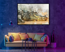 Watercolour Crocodile Poster Portrait Styled Large Wall Art Poster Perfect Gift Home Decocrocodile poster, r, Premium Quality, Animal Poster Print A4 - A0