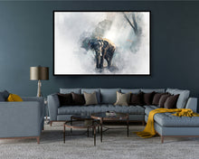 Elephant Watercolour Poster Styled Large Wall Art Effect Perfect Gift Home Decor, Premium Quality Paper, Animal Poster Print from A4 - A0
