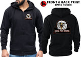 Eagle Fang Karate Zip Hoodie, Cobra Kai Inspired Hoody, Retro Tv Karate Kid Dojo Cobra Kai Gifts, Eagle EFK - Zipped Hoodie Adult Unisex