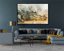 Watercolour Crocodile Poster Portrait Styled Large Wall Art Poster Perfect Gift Home Decocrocodile poster, r, Premium Quality, Animal Poster Print A4 - A0