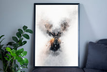 Watercolour Deer Poster Portrait Styled Large Wall Art Poster Perfect Gift Home Decor, Premium Quality, Animal Poster Print from A4 - A0
