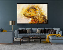 Watercolour Dragon Lizard Poster Portrait Styled Large Wall Art Poster Perfect Gift Home Decor, Premium Quality Animal Poster Print A4 - A0