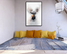 Watercolour Deer Poster Portrait Styled Large Wall Art Poster Perfect Gift Home Decor, Premium Quality, Animal Poster Print from A4 - A0
